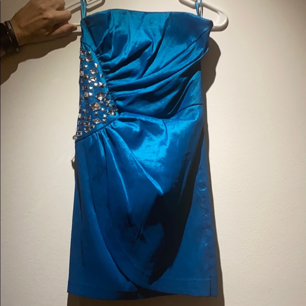 Strapless mini dress